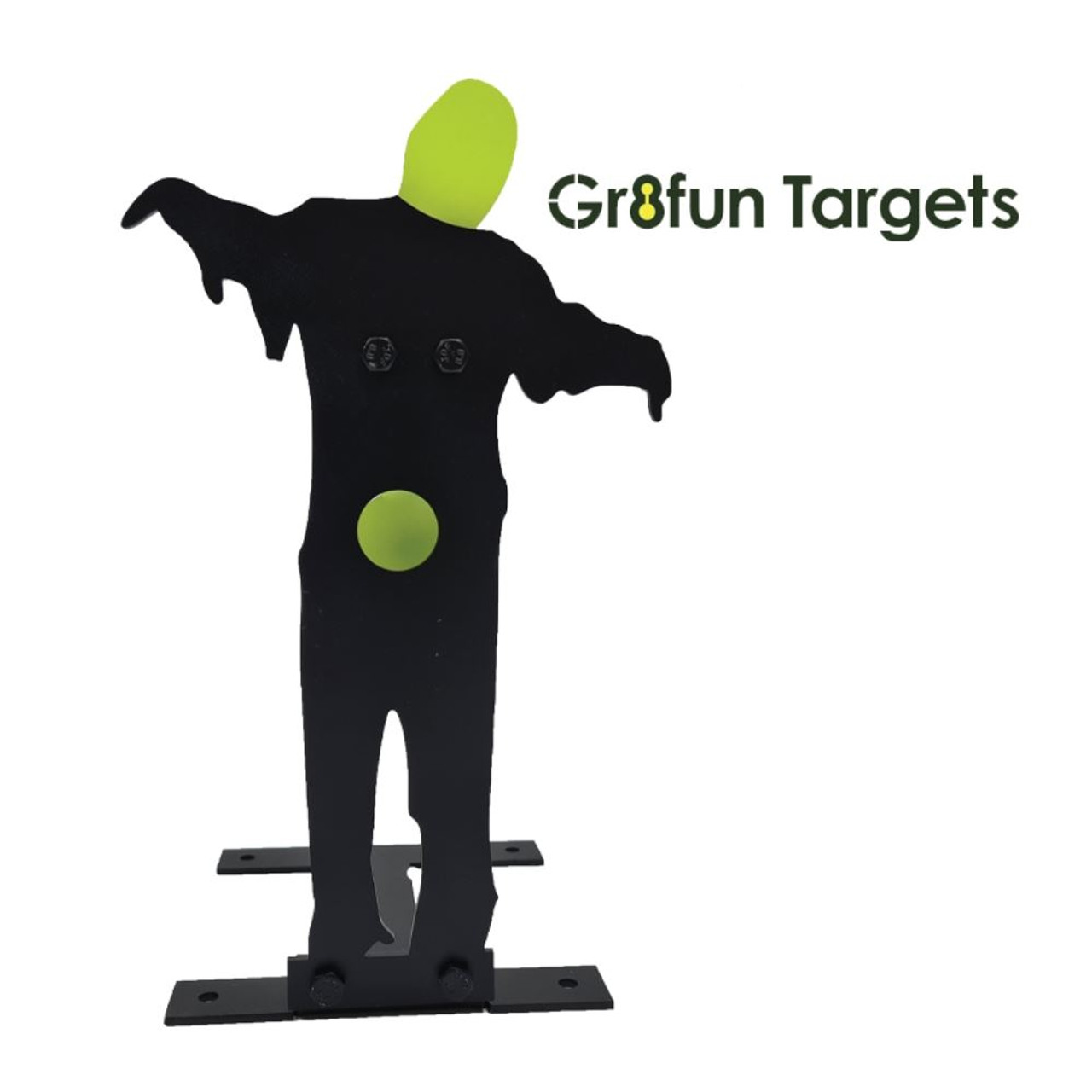 Gr8fun Kill Zone Targets Zombie Metal Silhouette with resetting paddles