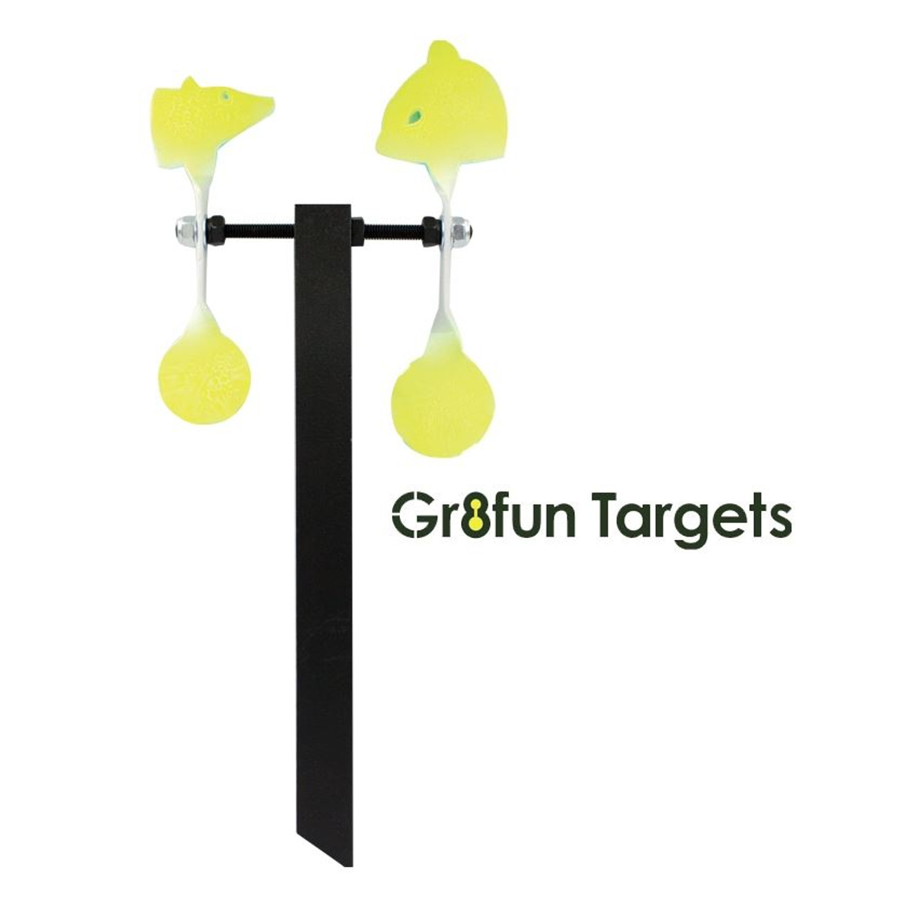 Mammal Head Spinning Target Set Metal for Airguns by Gr8fun