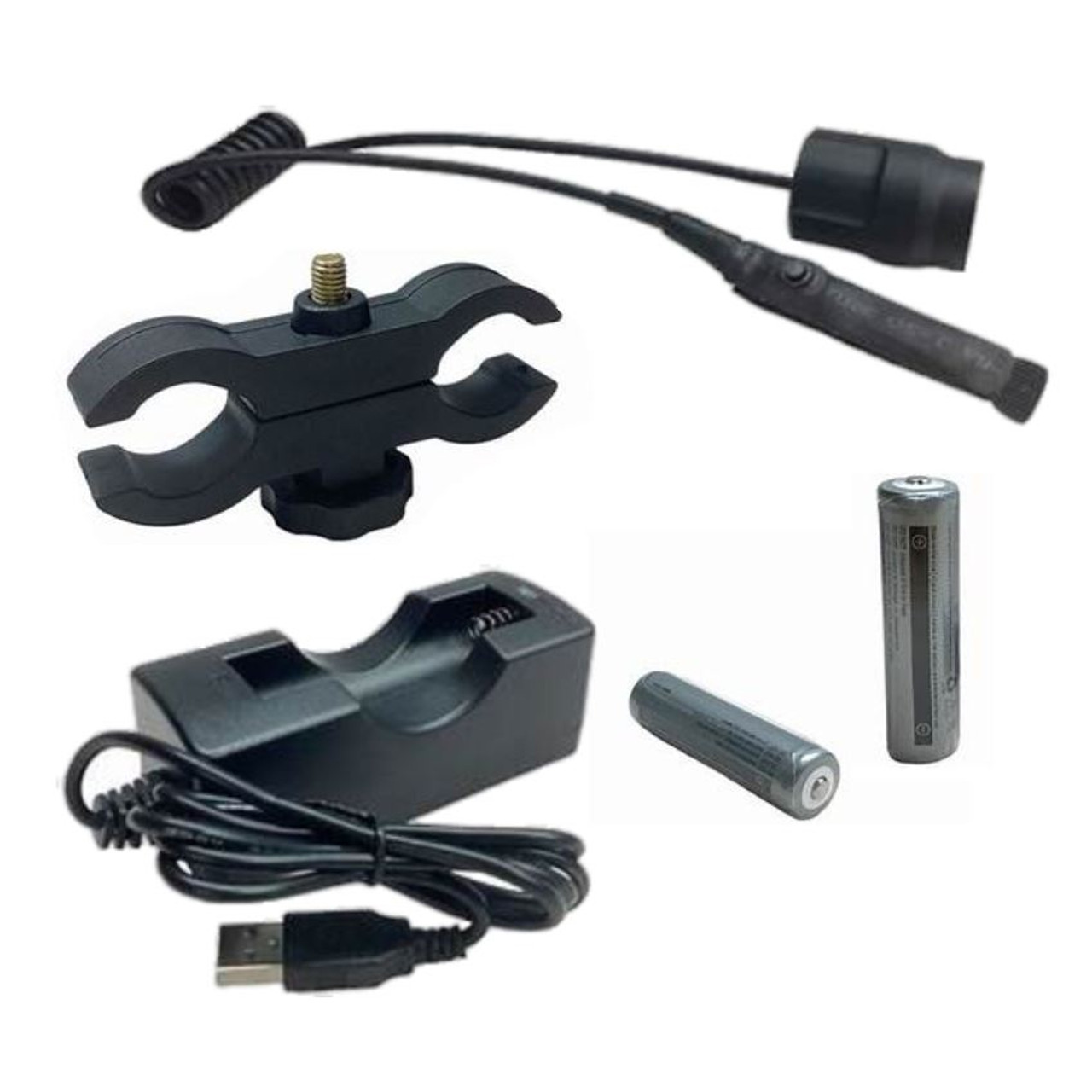 Richter Optics Gun Light Illuminator Kit Red White Green and IR Rechargeable 300m