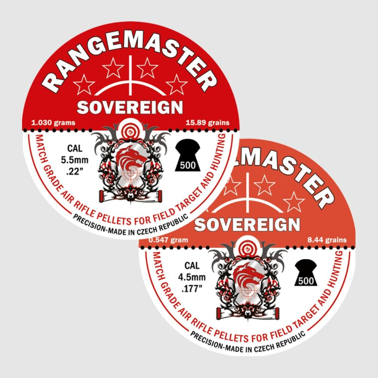 Rangemaster Sovereign .22 15.9gr Airgun Pellets Tin of 500