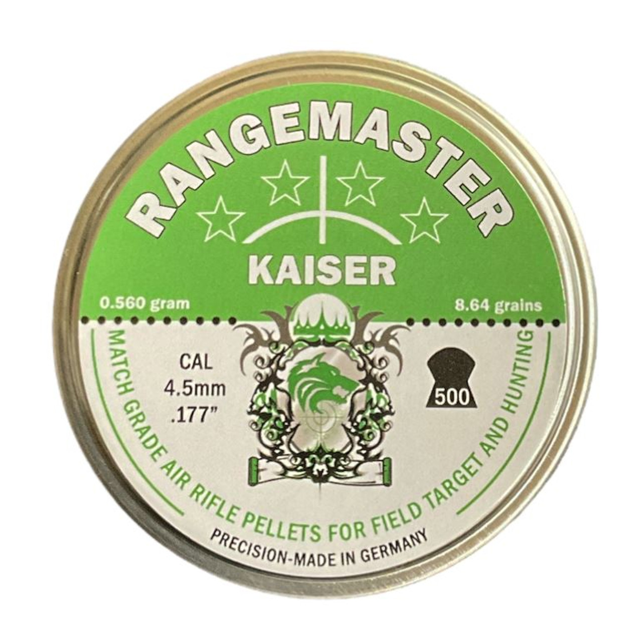 Rangemaster Kaiser .177 8.64gr Airgun Pellets Tin of 500