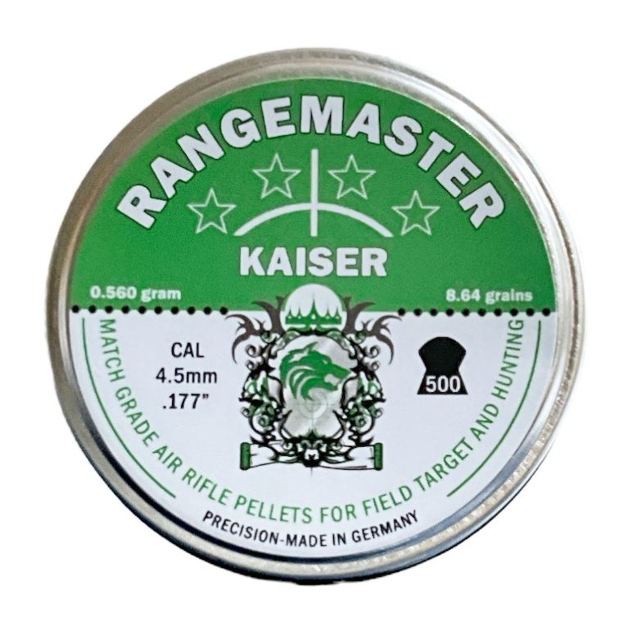 Rangemaster Kaiser .177 8.64gr Airgun Pellets Tin of 500