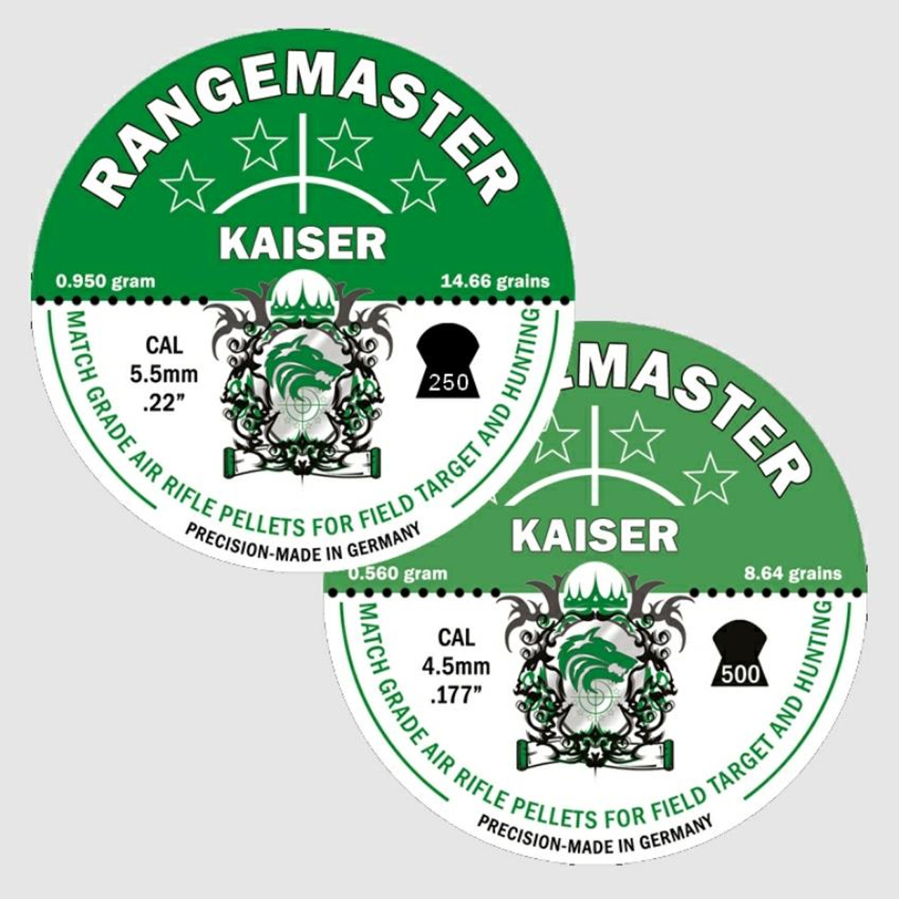 Rangemaster Kaiser .22 14.66gr Airgun Pellets Tin of 250