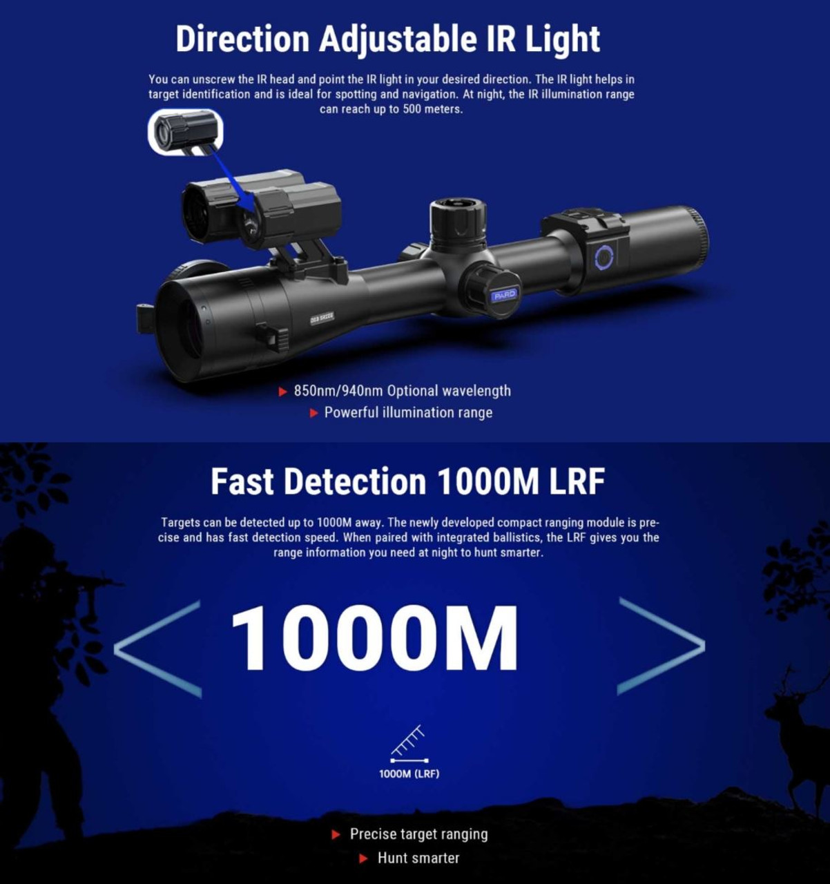 PARD DS35 70 LRF GEN 2 5.6x Laser Range Finder Day / Night Vision Rifle Scope