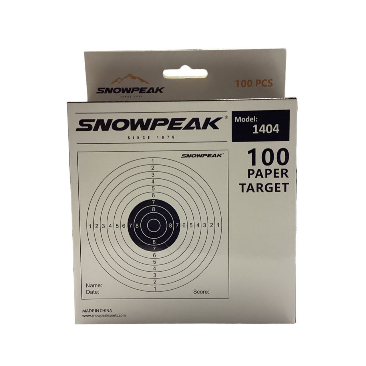 1404 Paper Target 100 Pack 14cm Single Target Design