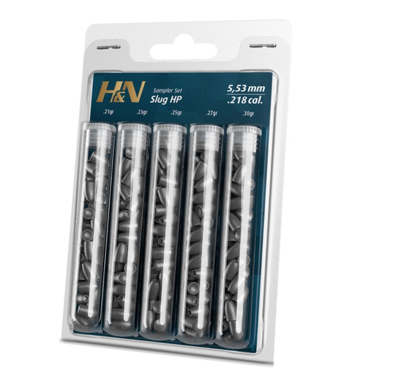 H&N Slug HP .22 .218 (5.53) Pellets Sample Packs 21gr-30gr