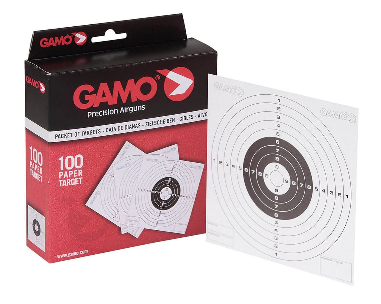 Gamo 14cm Paper Competition Targets 100 Pack