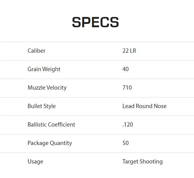 CCI .22LR Quiet-22 Subsonic 40 grain 710fps 50Rnds