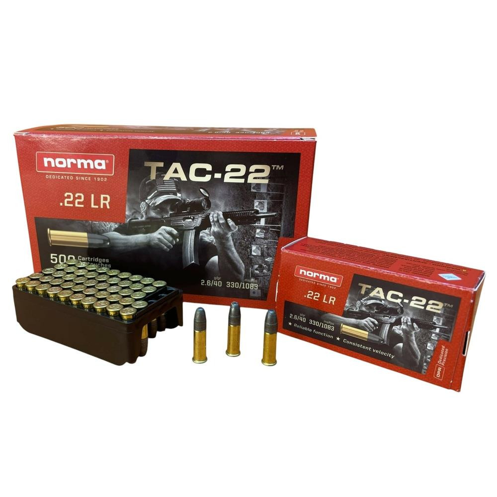 Ammo Norma Tac-22 .22LR 40gr 50 rounds