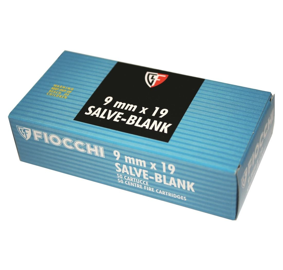 Fiocchi 9mm PA Knall Blanks Rimless Box of 50