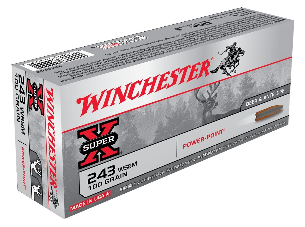 Winchester .243 WIN Super X 100g Power Point 20 Rounds