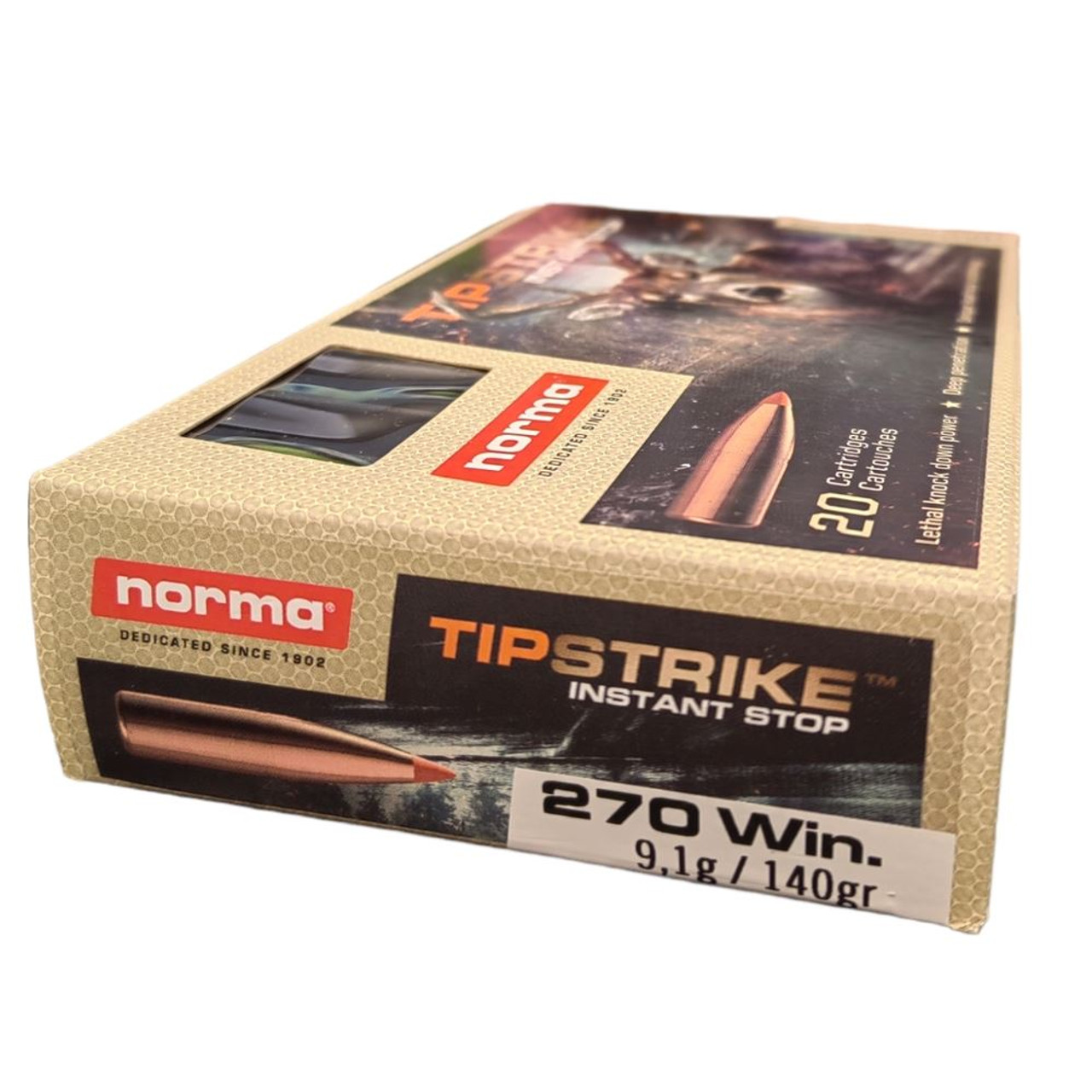 Ammo Norma Tipstrike 140gr .270 WIN 20 rounds Ammo Norma Tipstrike 140gr .270 WIN 20 rounds