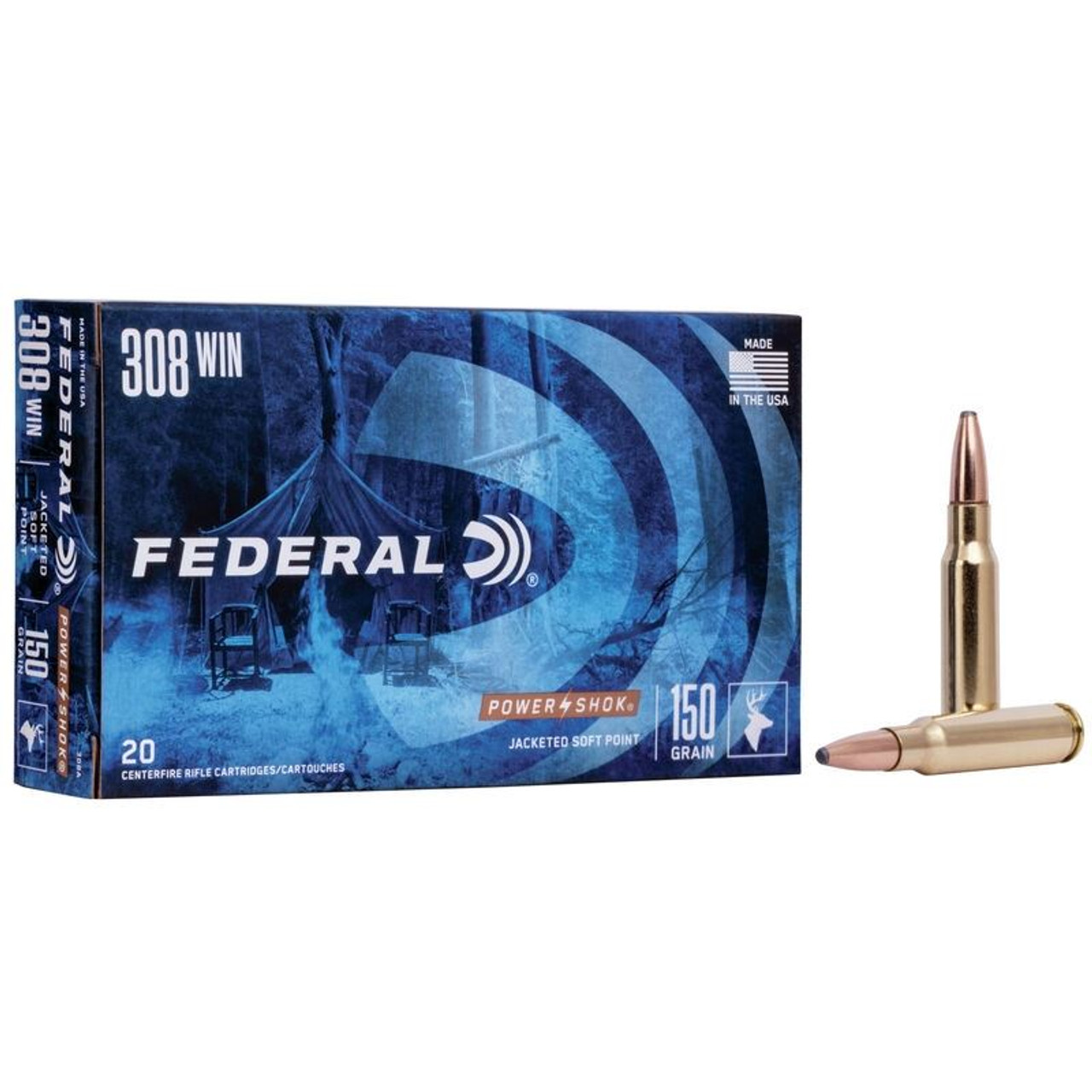 Federal Power Shok .308 WIN 150g Sp 20 Rounds
