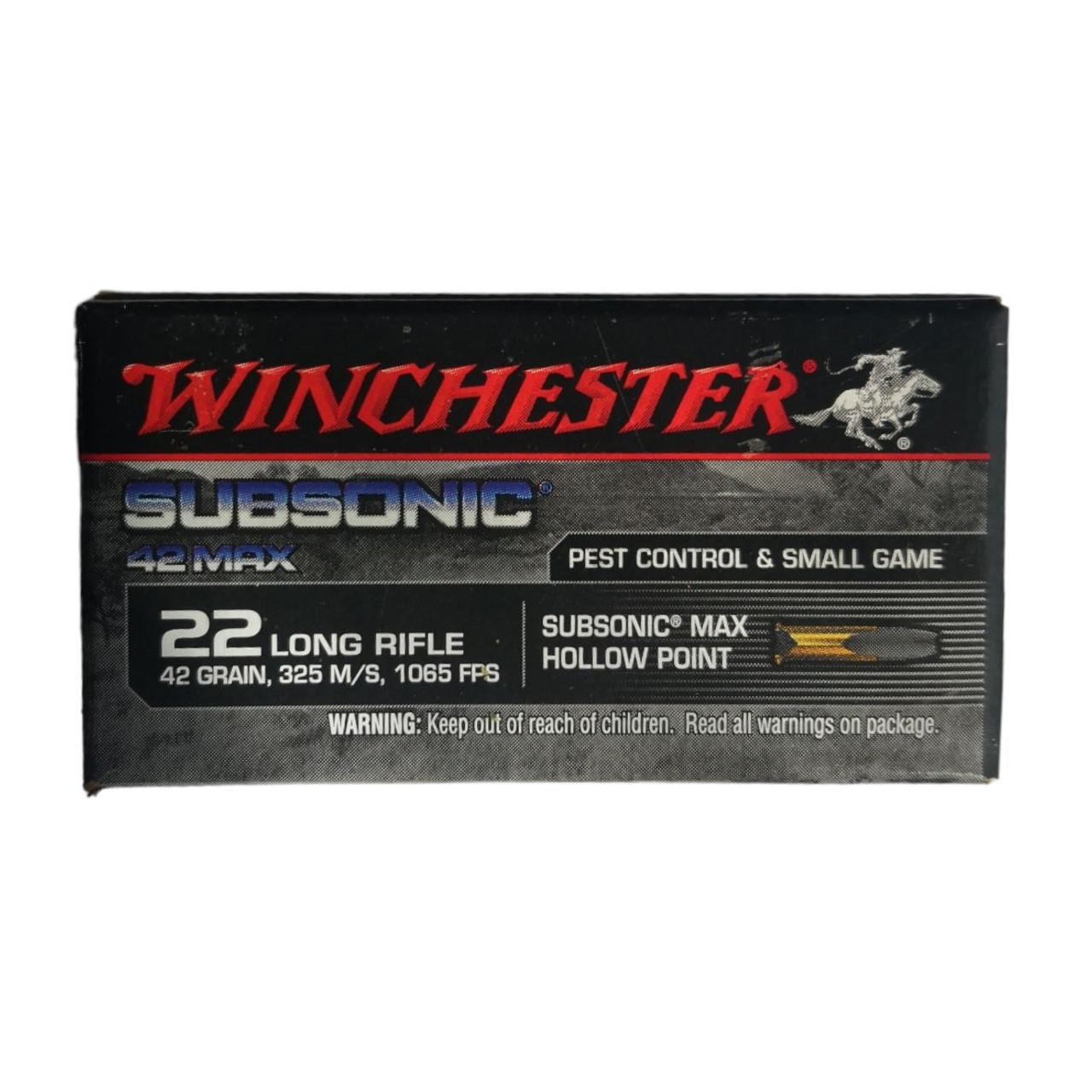 Winchester 22 LR Subsonic 42 Max 42g 50Rnds