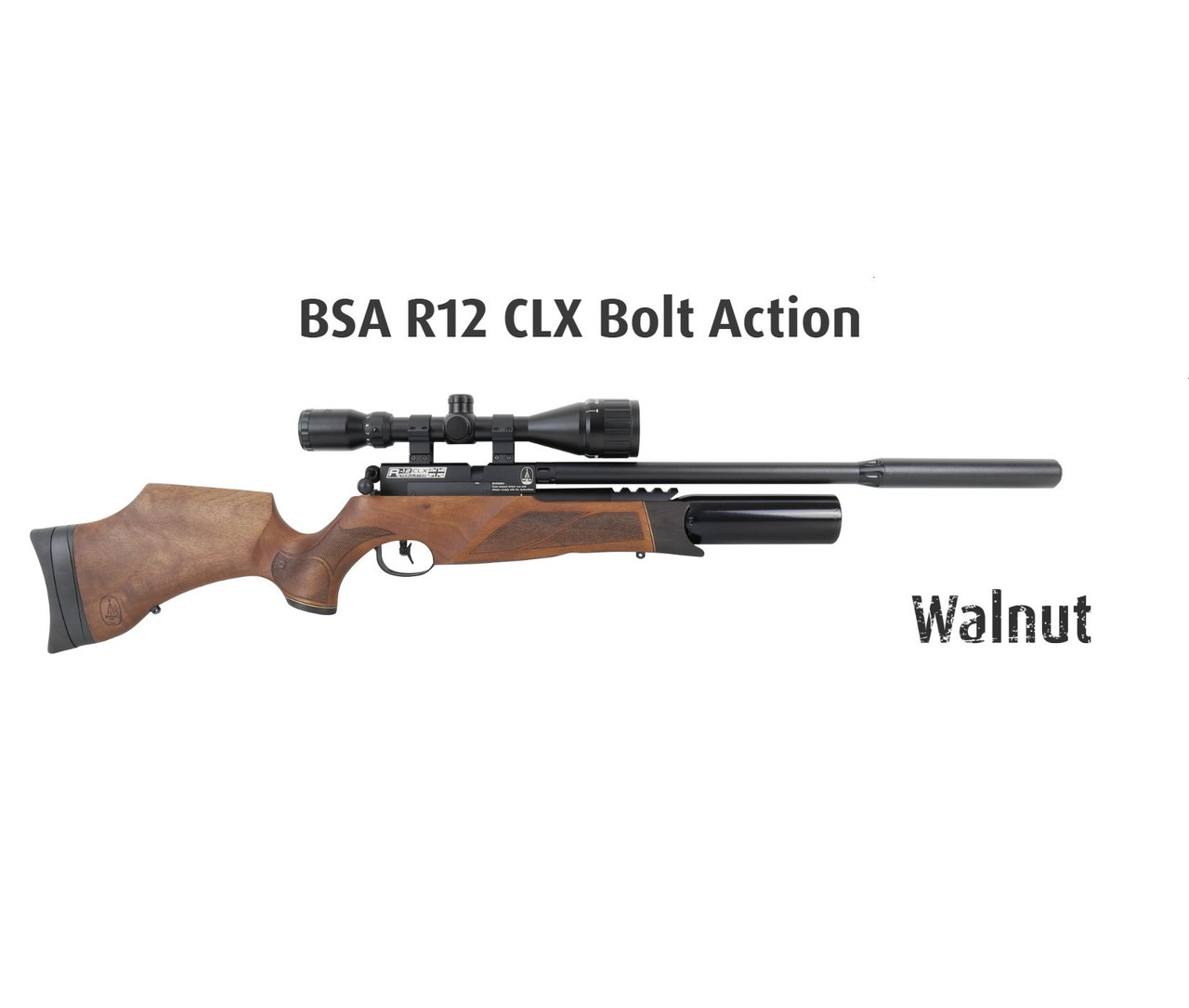 BSA R12 CLX Bolt Action PCP Walnut .22