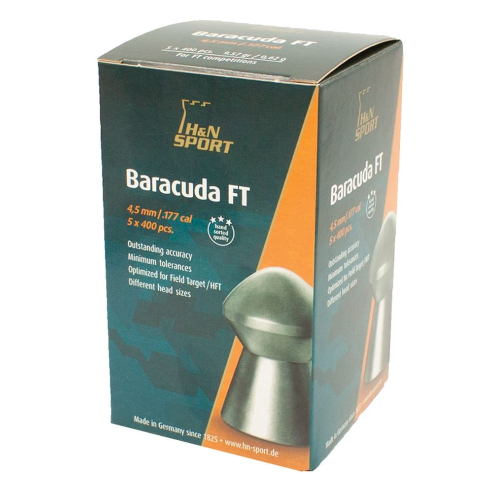 H&N Baracuda FT Airgun Pellets .177 4.50mm Tin of 400