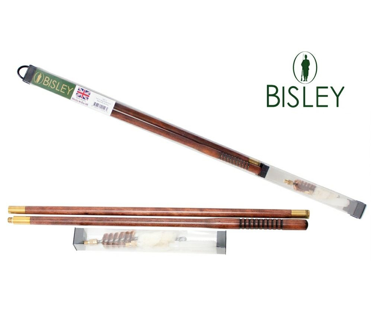 Bisley 20 Gauge Cleaning Kit 2 Part Wooden Rod & Attachments