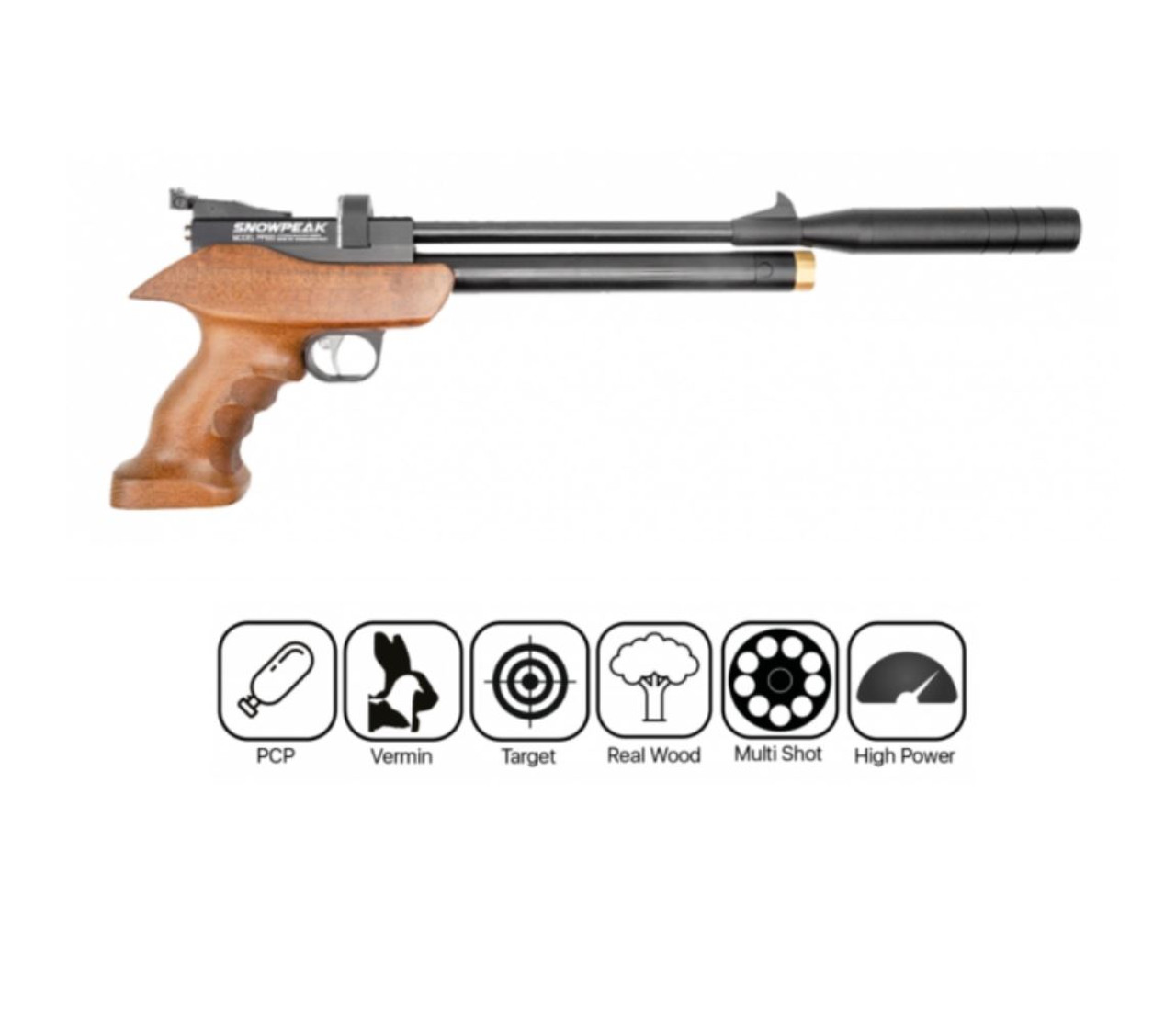 Snowpeak Regulated PP800 GEN2 .177 (4.5mm) PCP Multishot Air Pistol