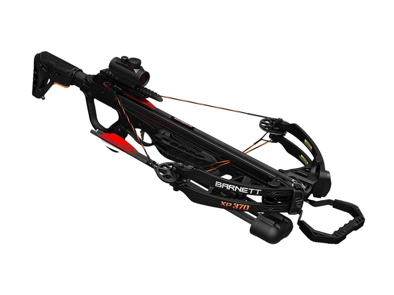 Barnett Explorer XP370 Compound Crossbow with red dot sight arrows and quiver