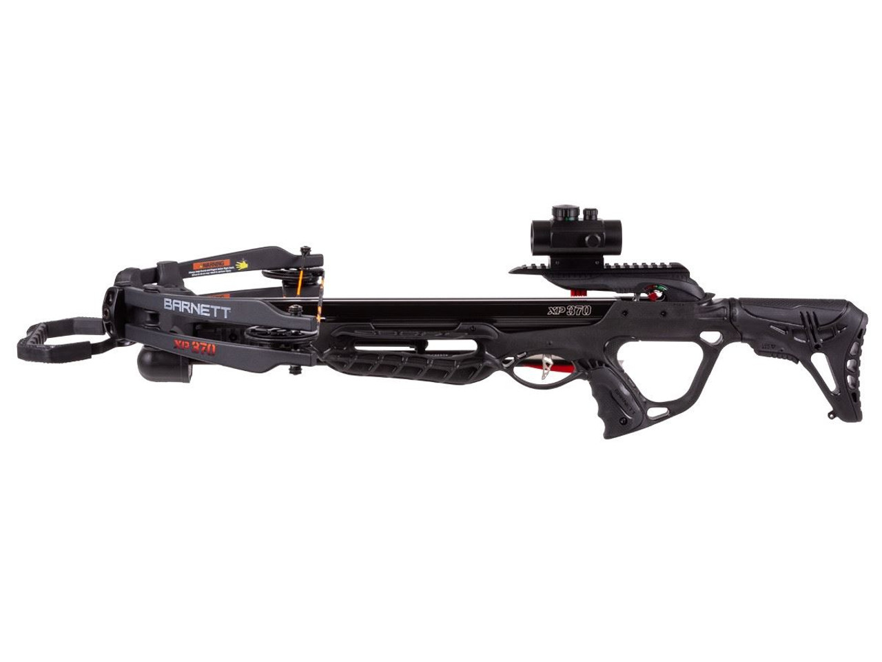 Barnett Explorer XP370 Compound Crossbow with red dot sight arrows and quiver