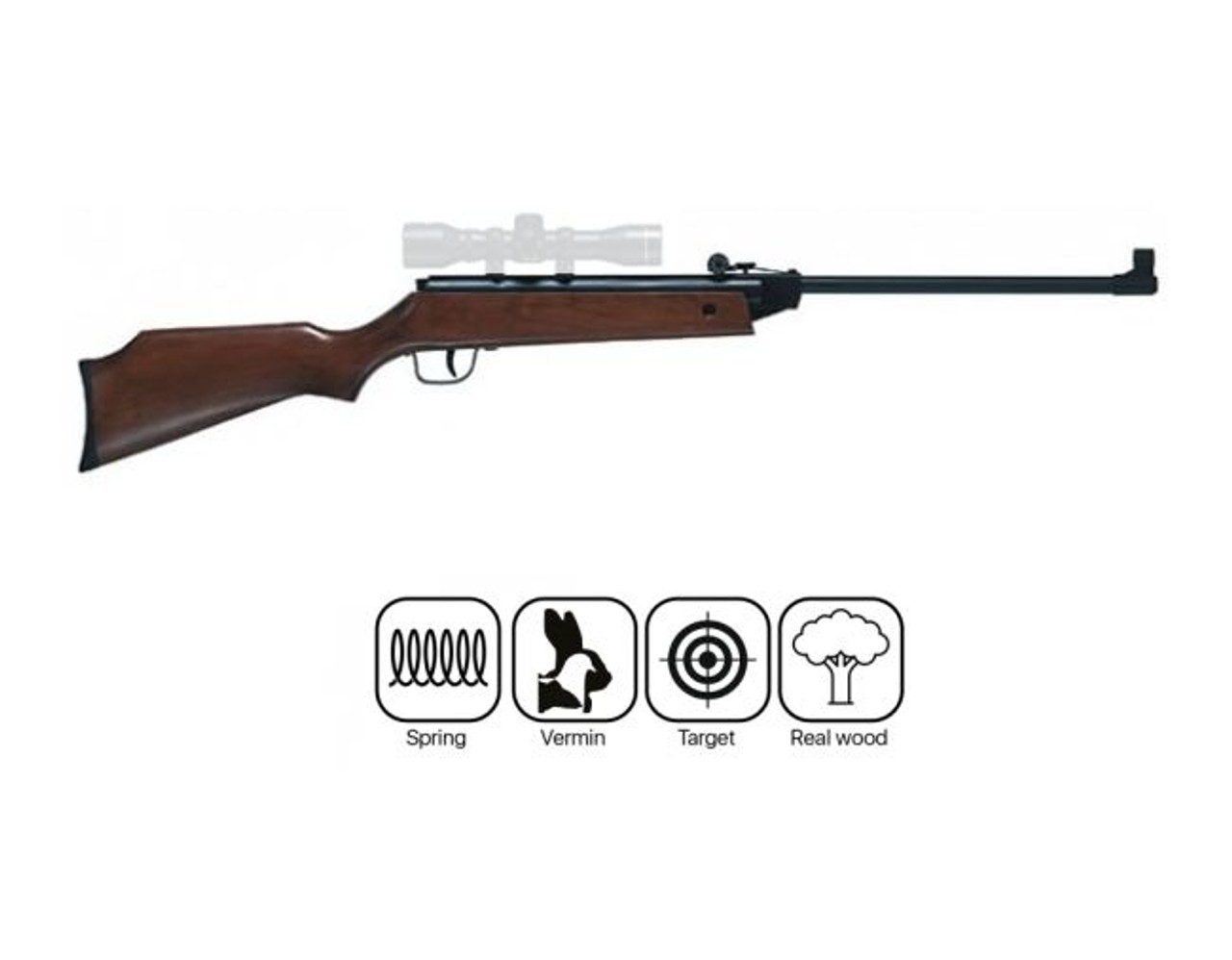 SMK Super Grade Model 15 .177 Junior Air Rifle with Auto Safety