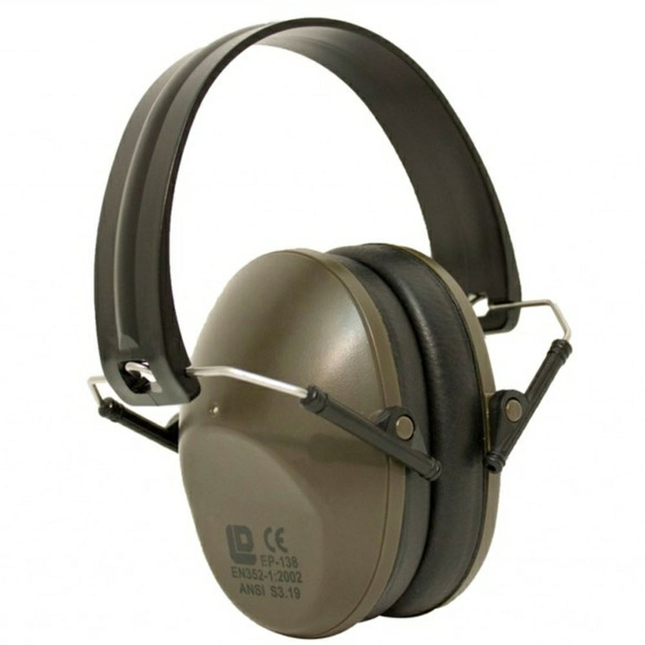Compact Ear Defenders Green Professional Grade Earmuffs by Bisley
