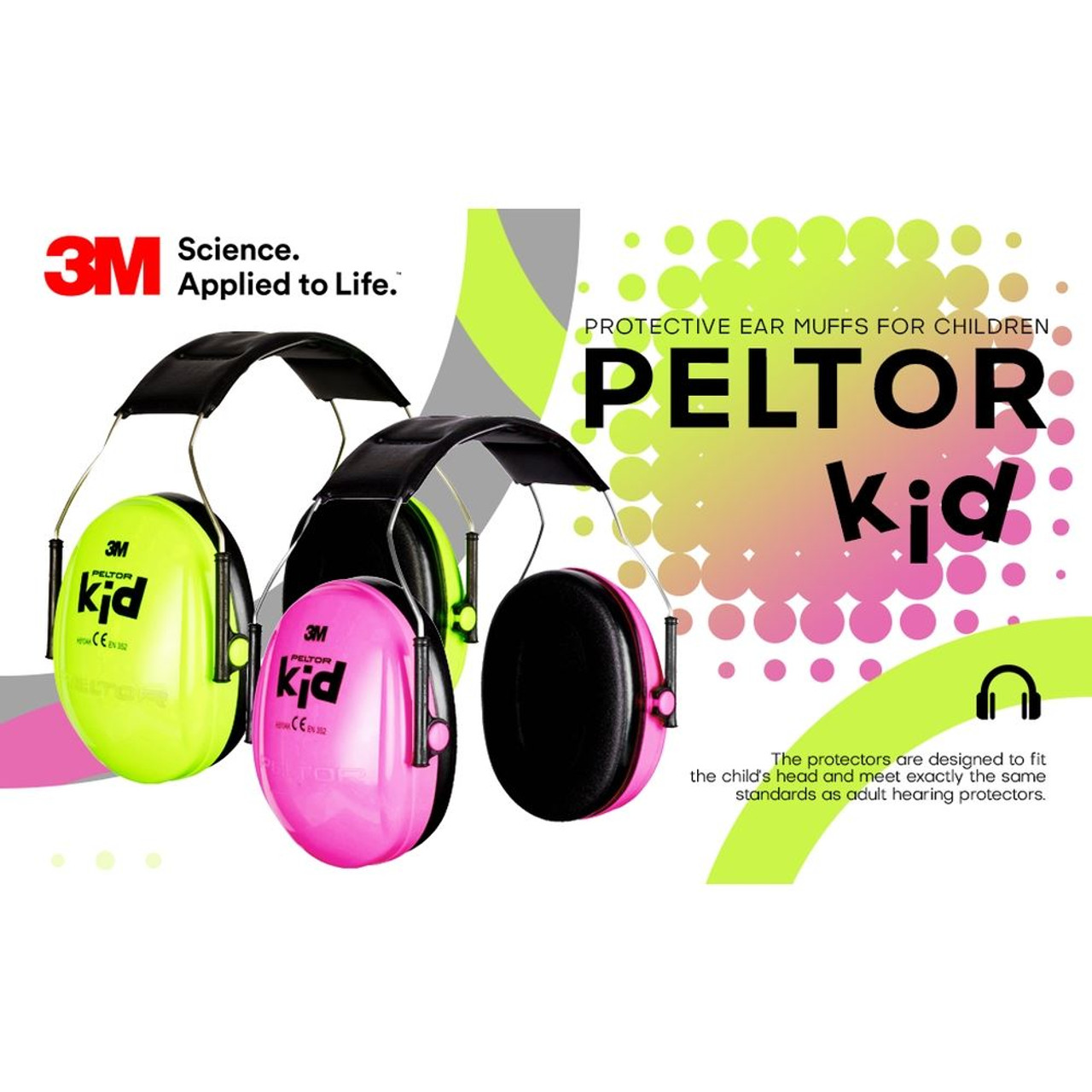 Peltor Kid Earmuffs Pink Junior Hearing Protection