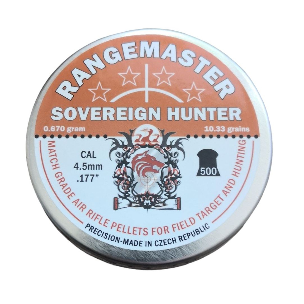 Rangemaster Sovereign Hunter .177 10.3gr 4.5mm Airgun Pellets Tin of 500