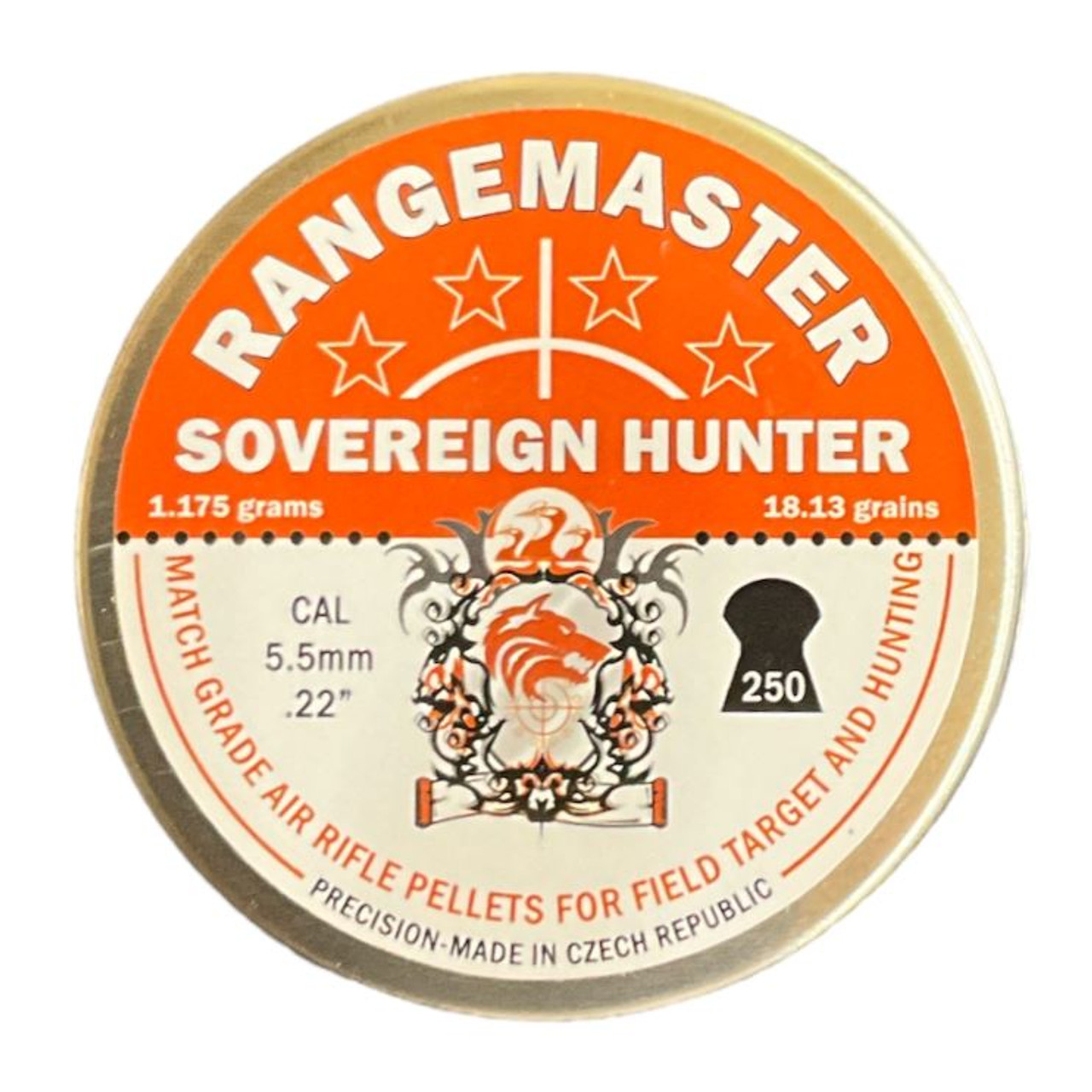 Rangemaster Sovereign Hunter .22 18.1gr 5.5mm Airgun Pellets Tin of 250