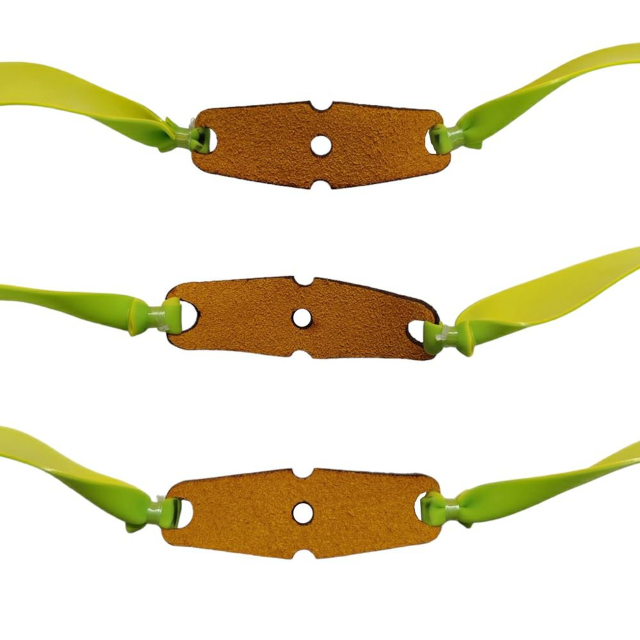 SWC Slingshot Flatbands .75 22-15 Pack of 3 Catapult Elastic Yellow/Green