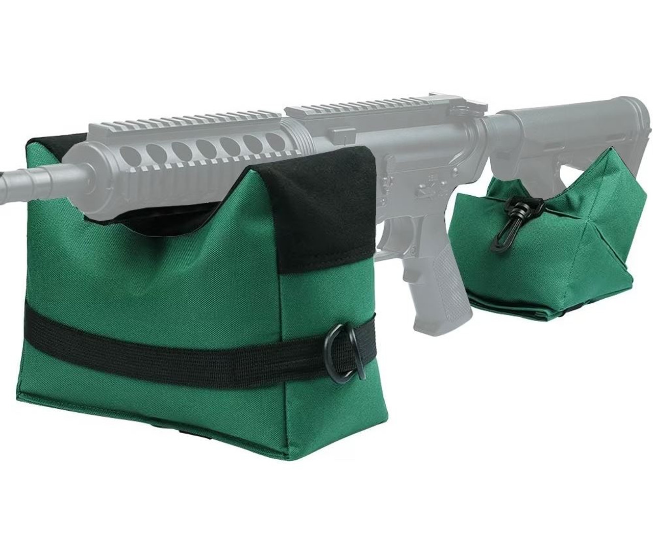 Shooting Bags Rest Front & Rear Support Sand Bags Unfilled Green and Black