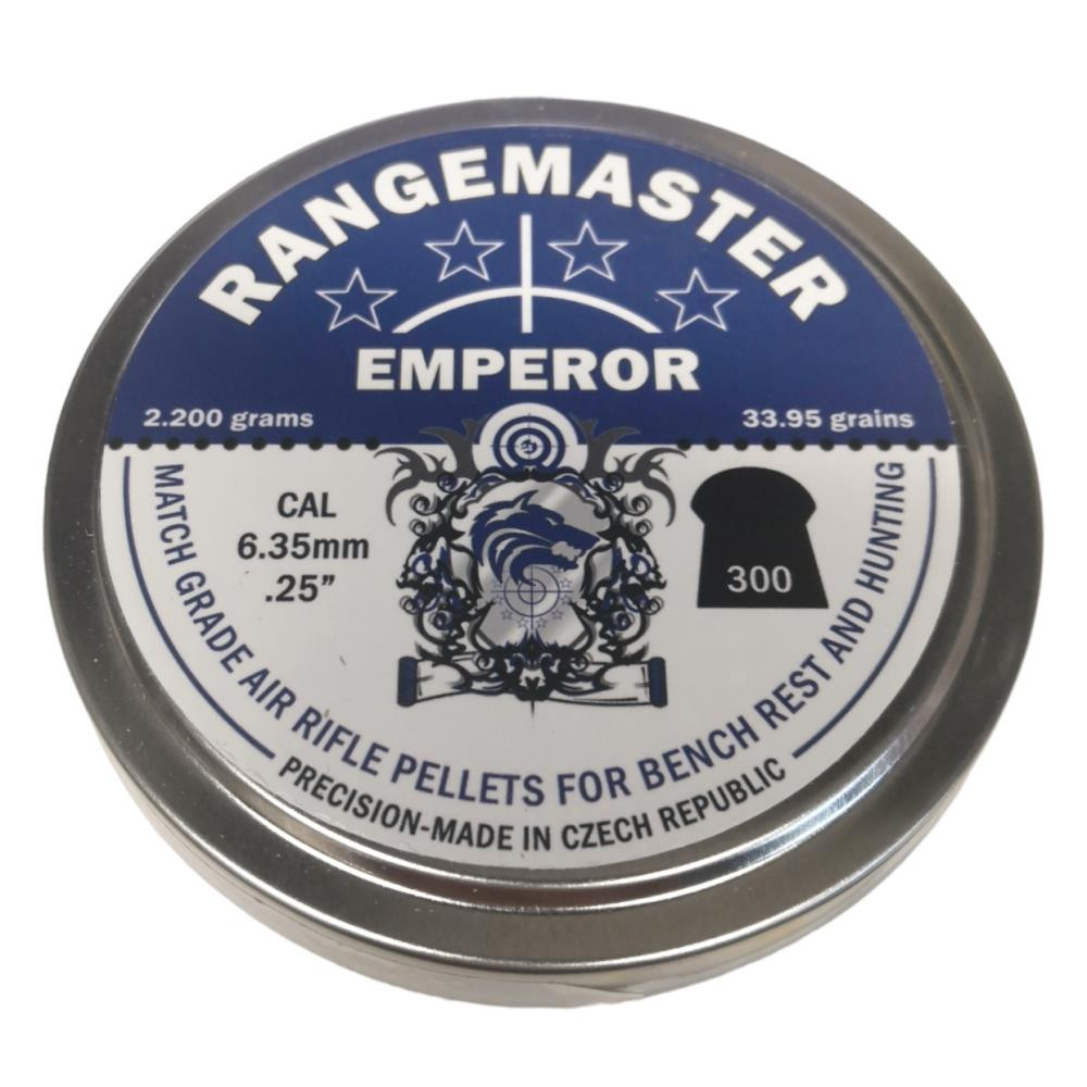 Rangemaster Emperor .25 33.95gr 6.35mm Airgun Pellets Tin of 300