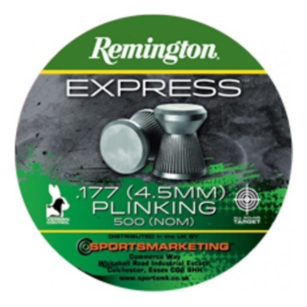 Remington Express Plinking Flat Pellets 500 .177 (4.5mm) Target