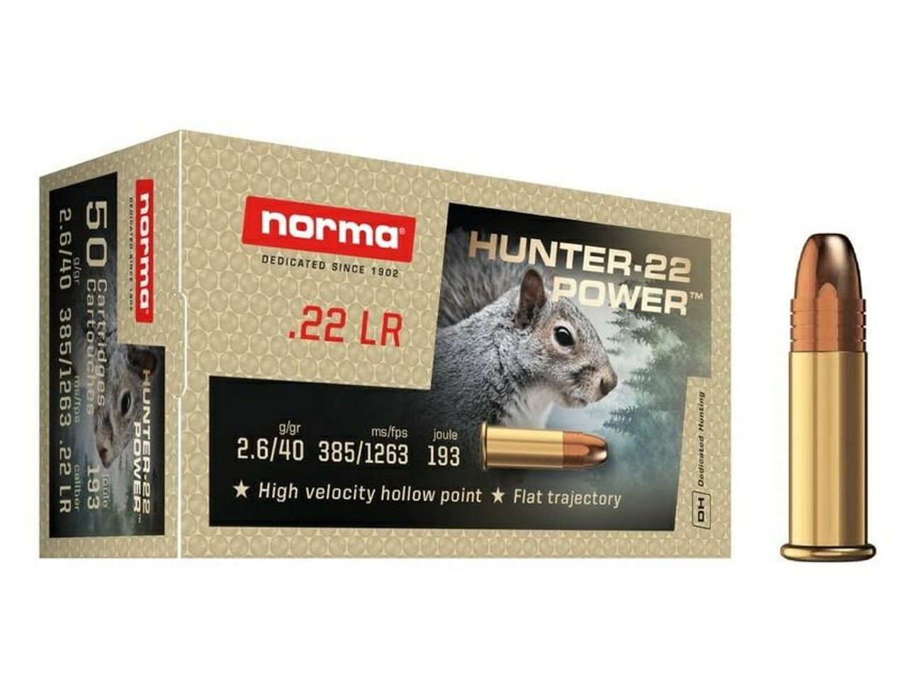 Norma .22 LR Hunter-22 Power 40g 50Rnds 1263fps