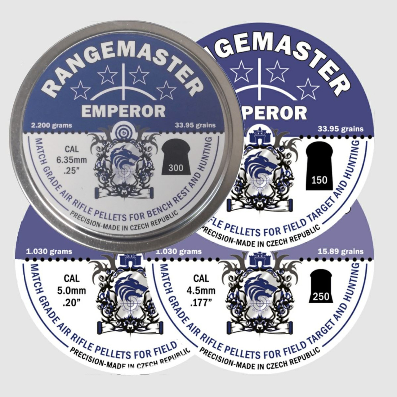 Rangemaster Emperor .30 7.62mm 50.15gr Airgun Pellets Tin of 150