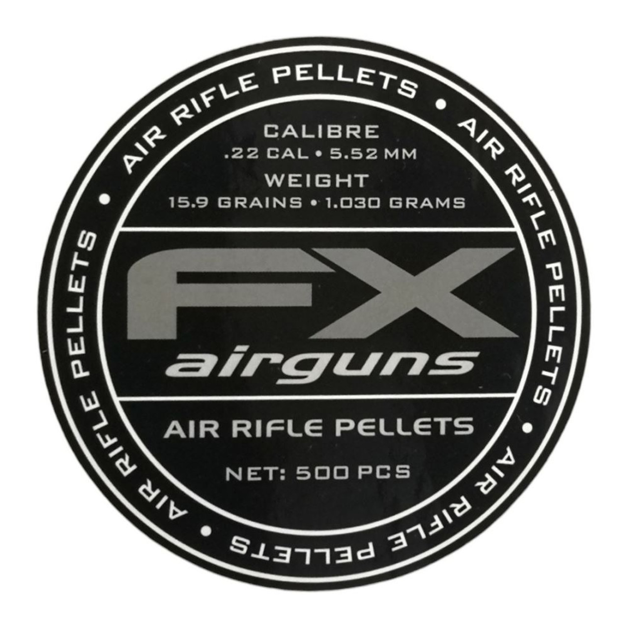 FX Airguns Premium Pellets .22 5.52mm 15.9gr Tin of 500