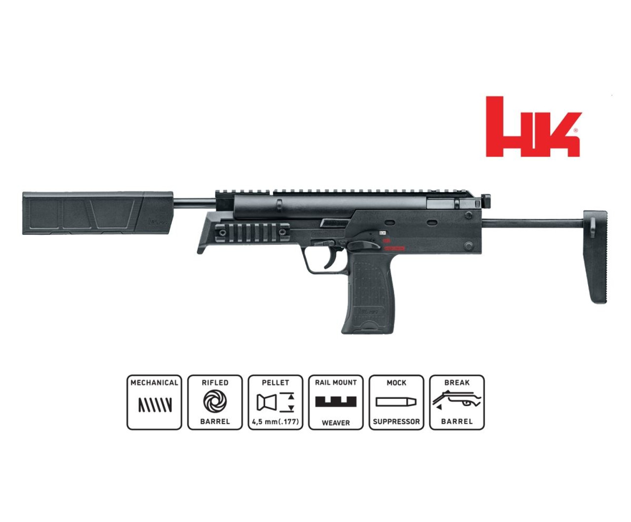 Heckler & Koch MP7 Air Pistol .177 Pellet Folding Stock