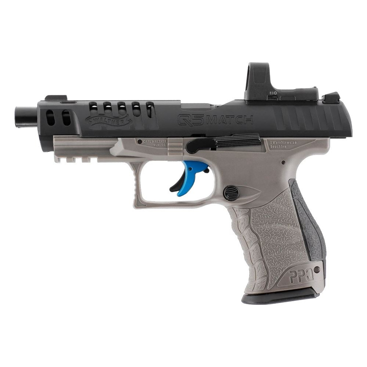 Walther Q5 Match Air Pistol Combo 5in Set with red dot sight CO2 .177