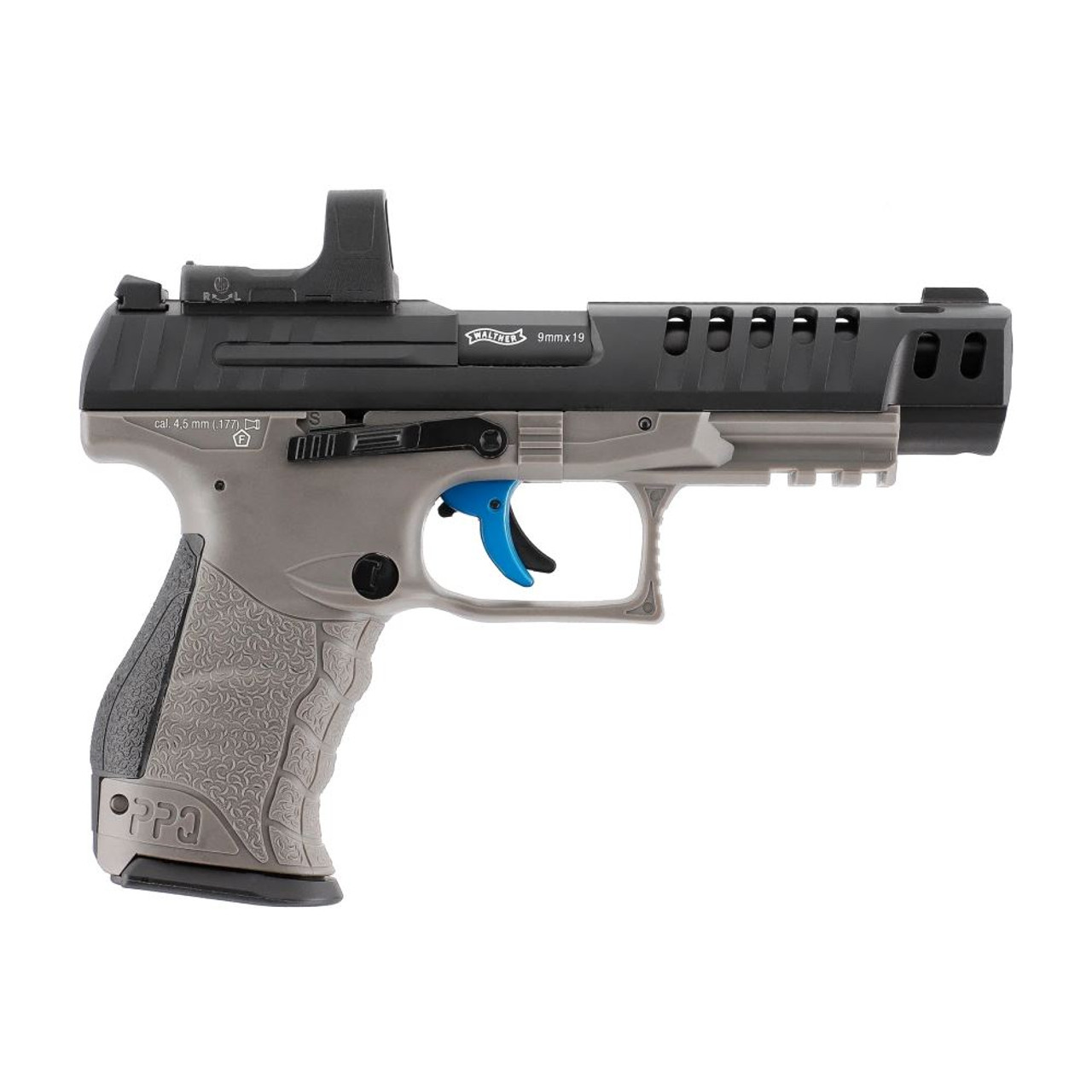 Walther Q5 Match Air Pistol Combo 5in Set with red dot sight CO2 .177