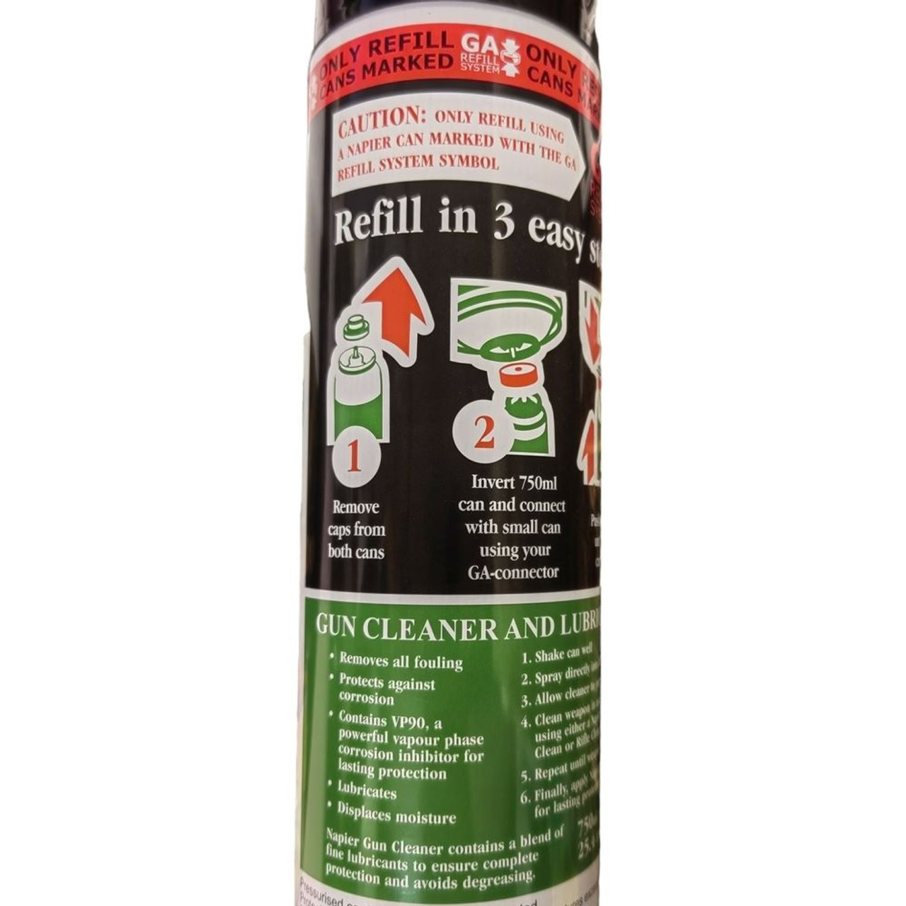 Napier Gun Cleaner Lubricant Aerosol 750ml Gun Oil