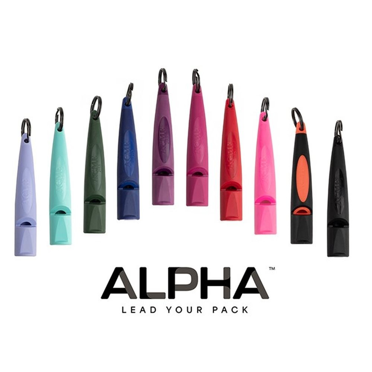 Acme ALPHA Plastic Dog Whistle Black/DG with Orange 211.5 Standard pitch without pea
