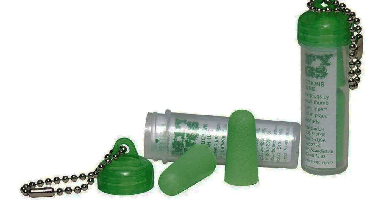 Comfy Plugs Keyring Shooting Ear Plugs with Push-on Keyring Case