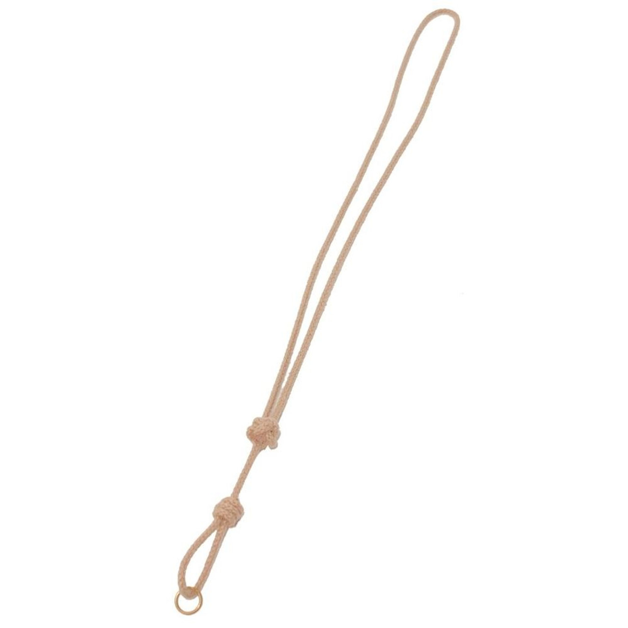 Bisley Natural cord whistle lanyard with brass ring.