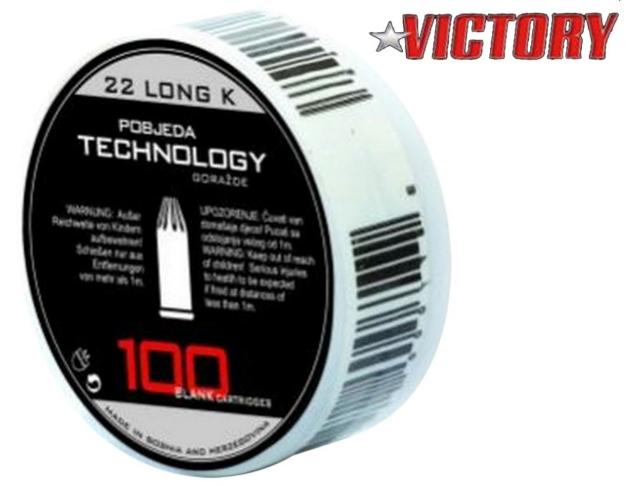 Victory Blanks .22 Long K Tub of 100 Blanks