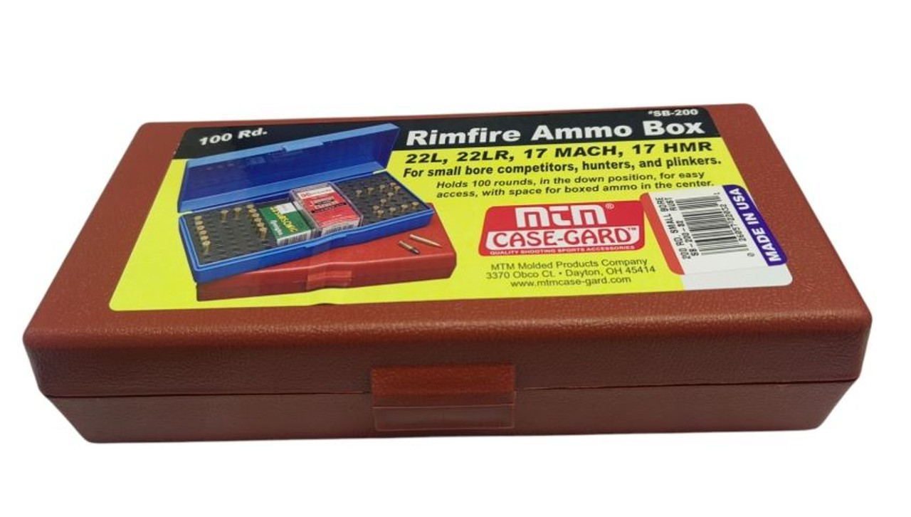 MTM Case-Gard Rimfire Ammo Box SB-200 for .22LR 17HMR