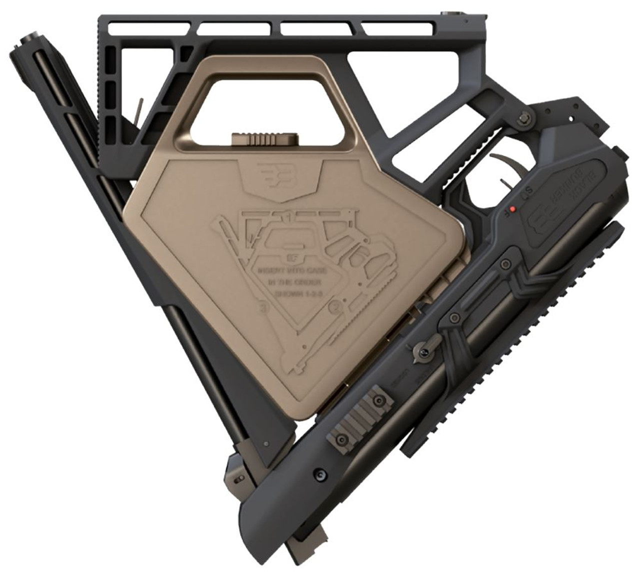 Black Bunker BM8 Coyote Tan .22 Folding Survival Air Rifle