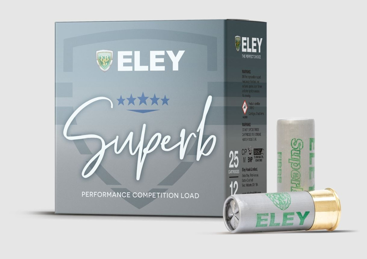 Eley Superb 12G 28g Plastic 8 per Box of 25 Eley Superb 12G 28g Plastic 8 per Box of 25