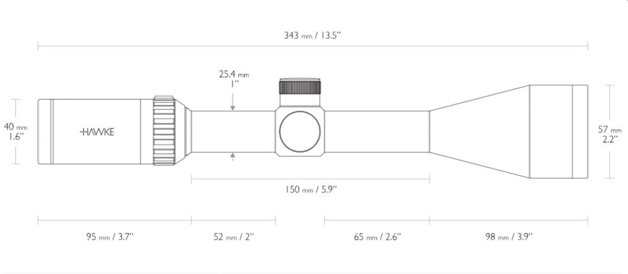 Hawke Fast Mount 3-9x50 Rifle Scope with Dovetail Mounts