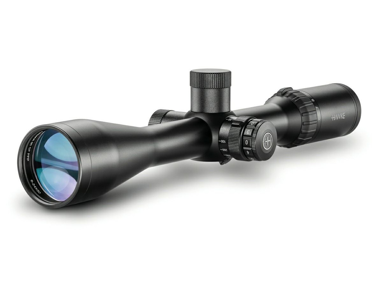 Hawke Airmax 30 WA FFP 6-24x50 Wide Angle First Focal Plane Rifle Scope AMX IR