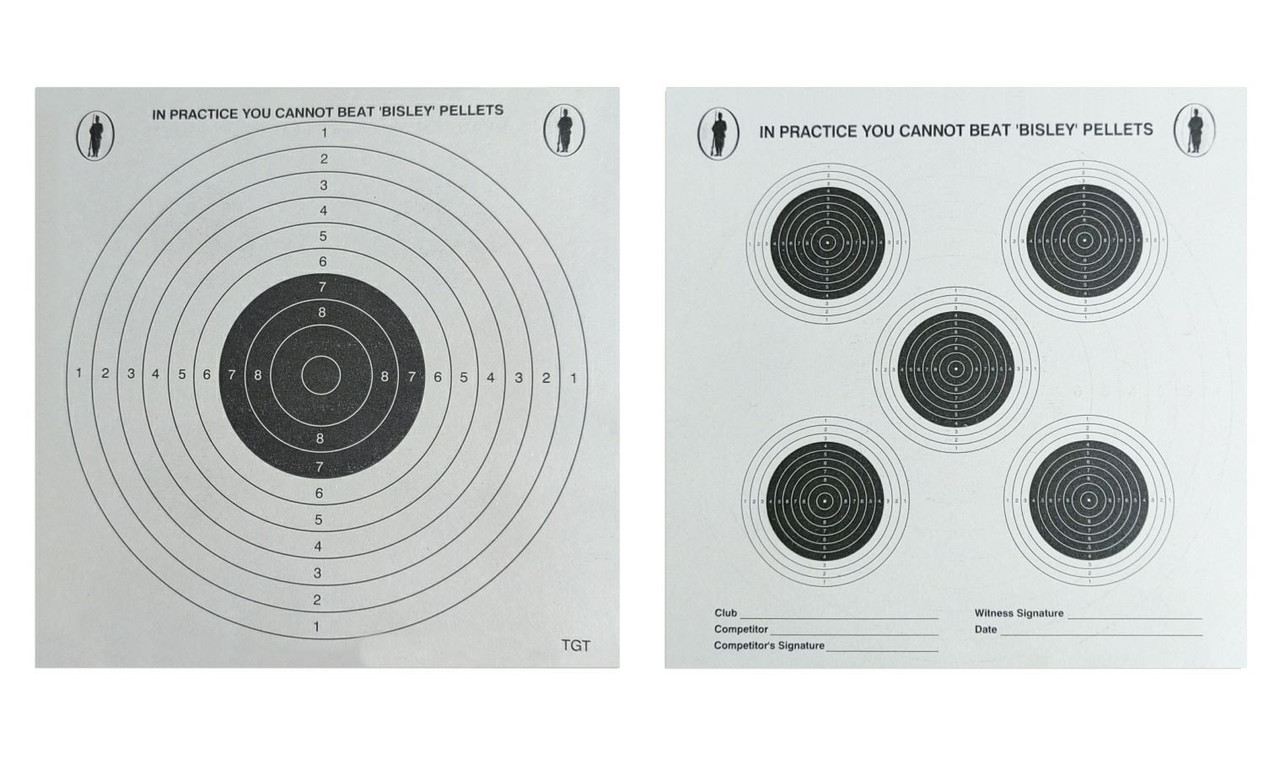 Paper Targets 14cm Trade Pack of 1000 Grade 1 by Bisley 5+1 Double Sided